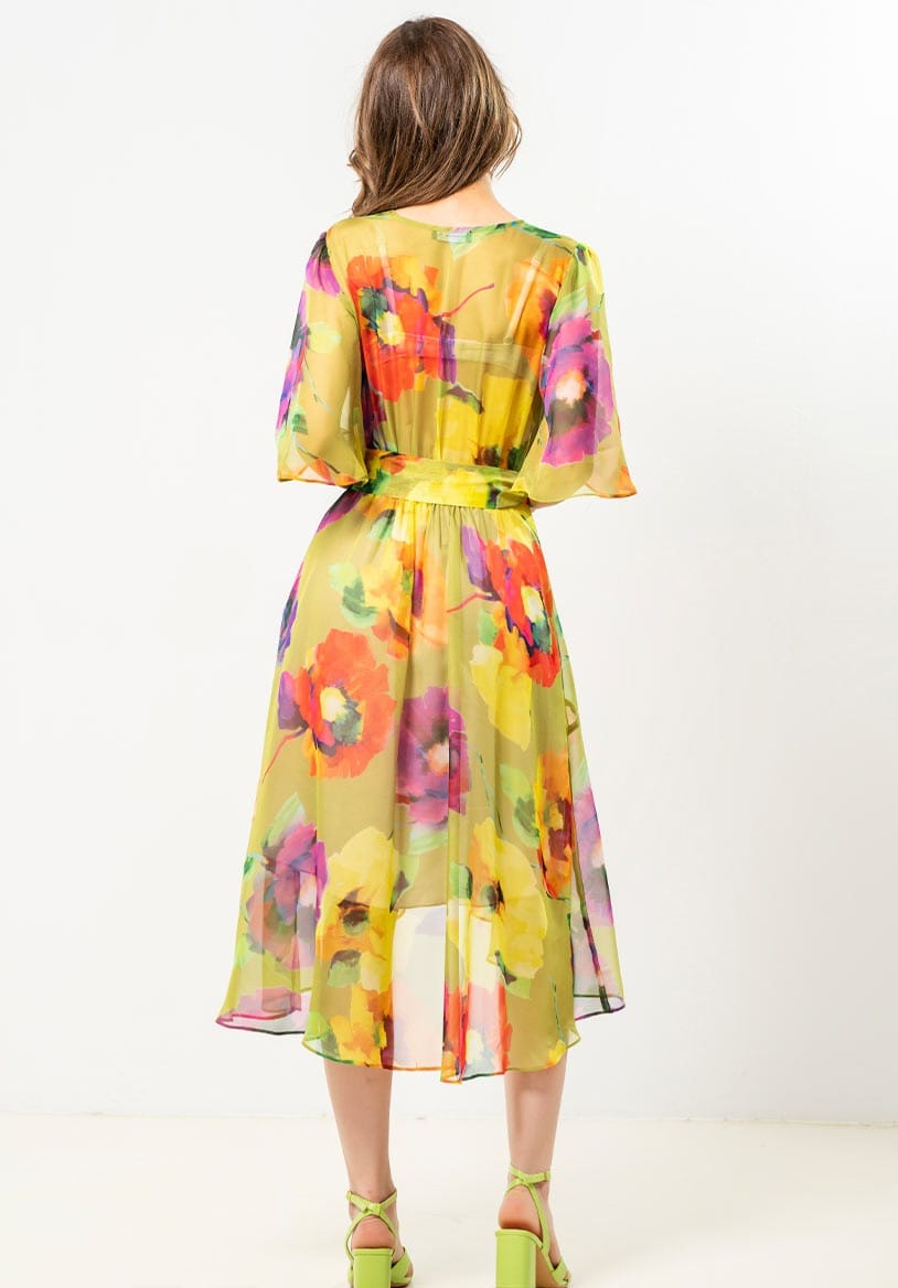 Rochie eleganta din sifon devore