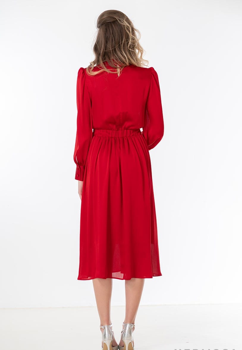 Rochie midi fluida din vascoza