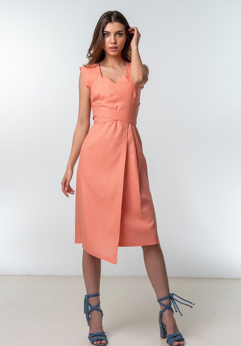 Rochie uni din in 