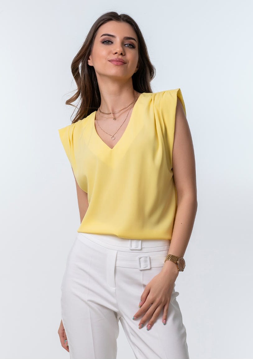 Bluza eleganta din tesatura uni