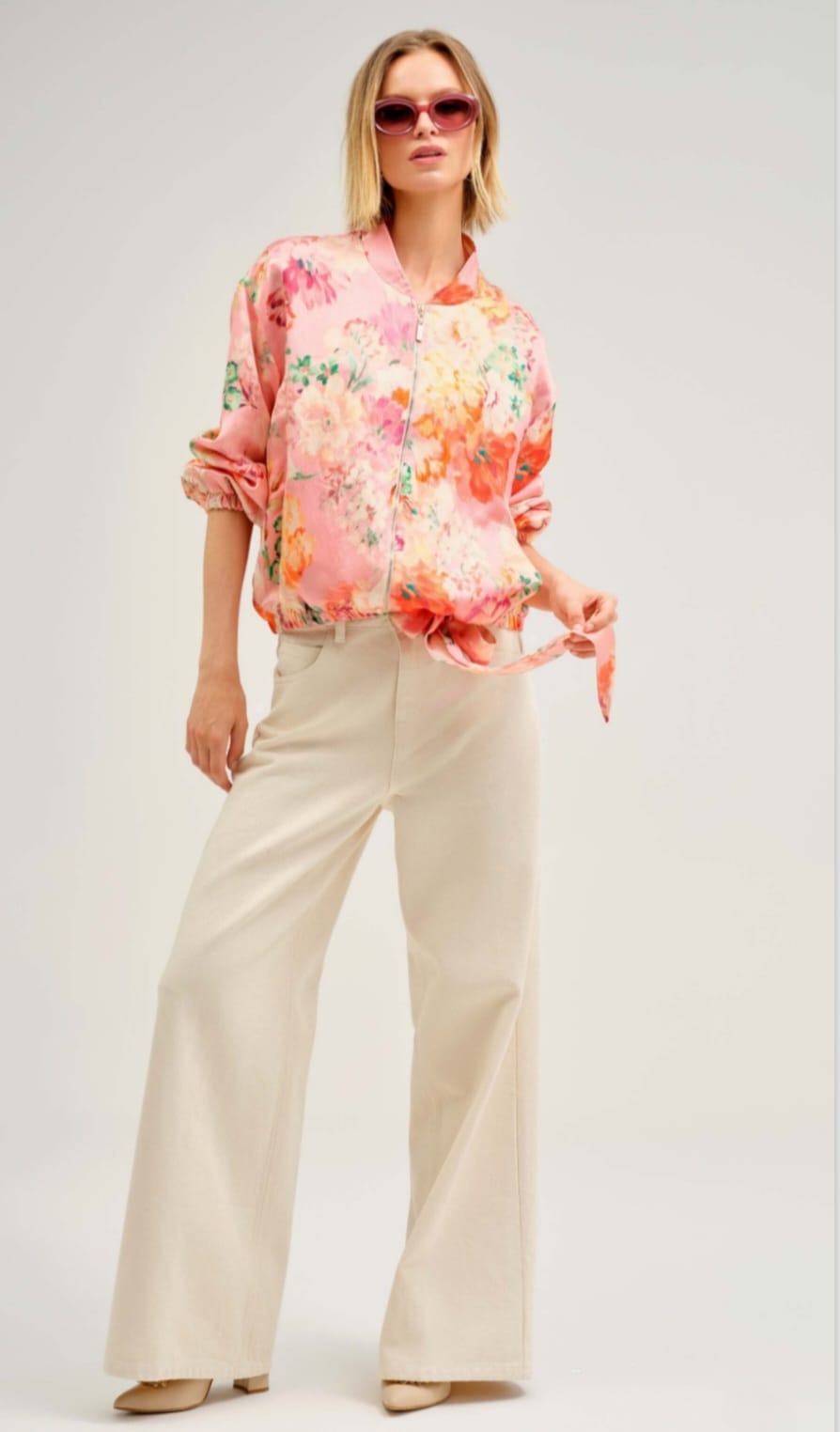 Jacheta cu imprimeu floral