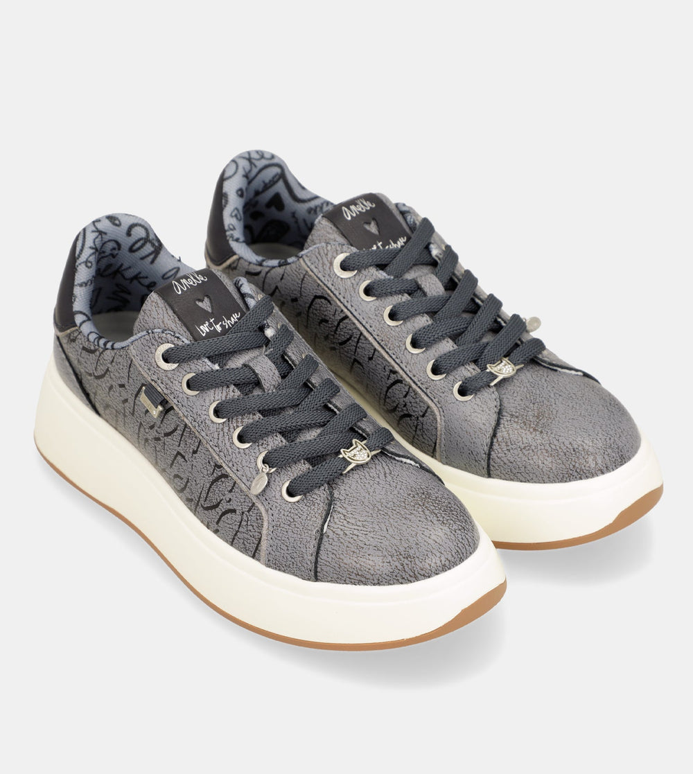 Adidași Damă  Urban Core – Gri Texturat cu Platformaă