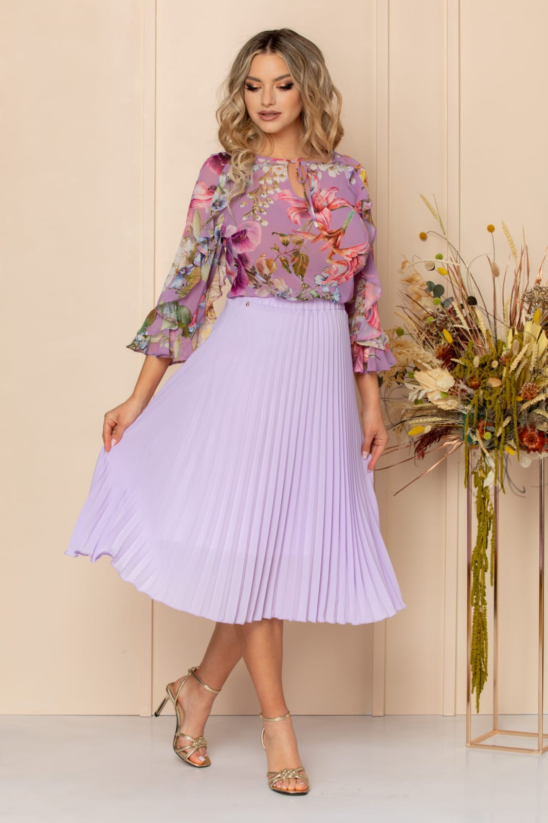 Bluza inflorata lila 