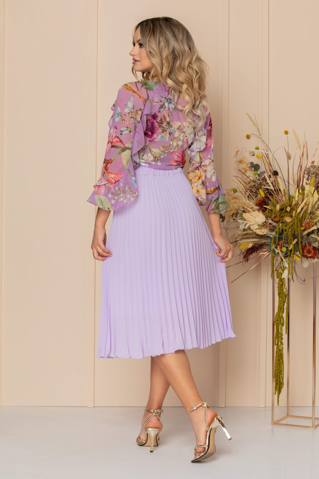 Bluza inflorata lila 