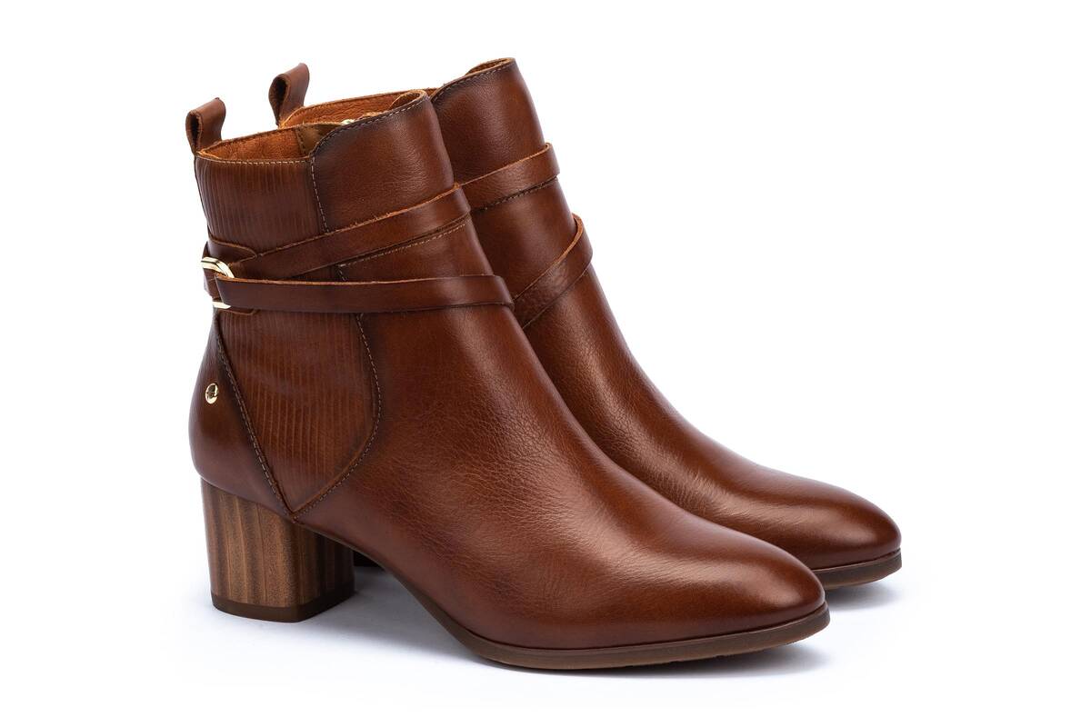 Botine din piele naturala cu toc