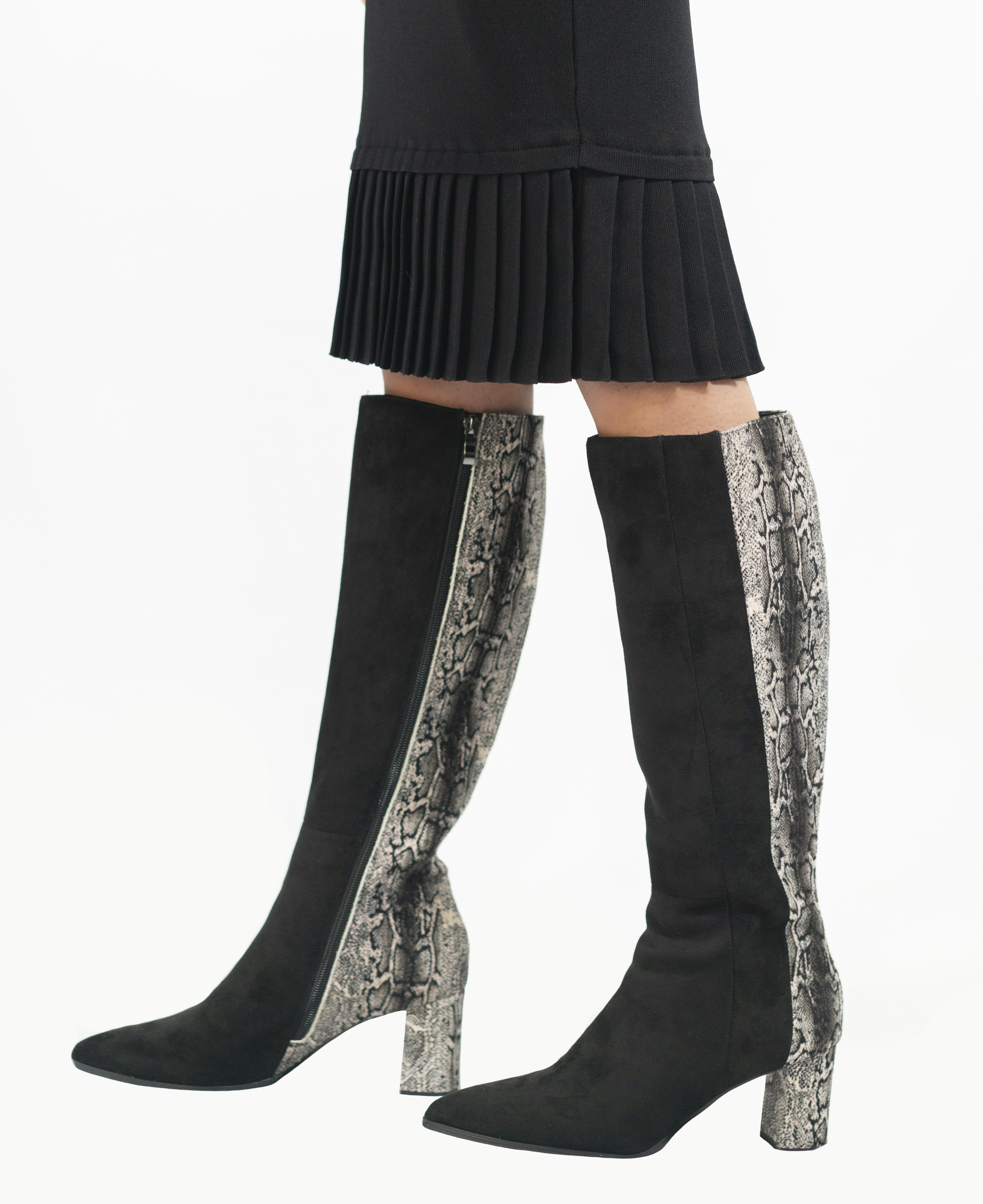 Cizme elegante cu toc comod