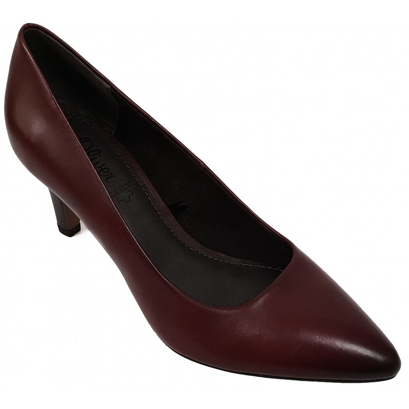 Pantofi  stiletto din piele naturala