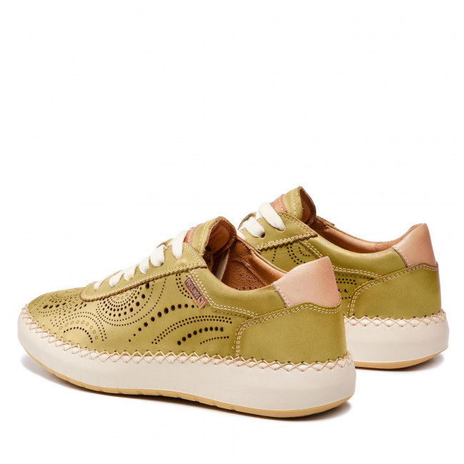 Pantofi sport din piele naturala perforata
