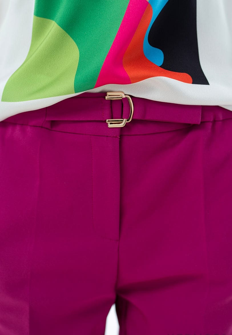 Pantaloni din tercot elastic cu buzunare laterale